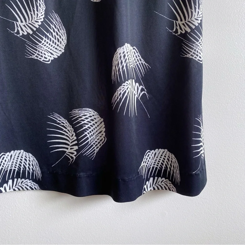 Vintage Pleskin Black White Leaf Print Dress - Picture 14 of 17